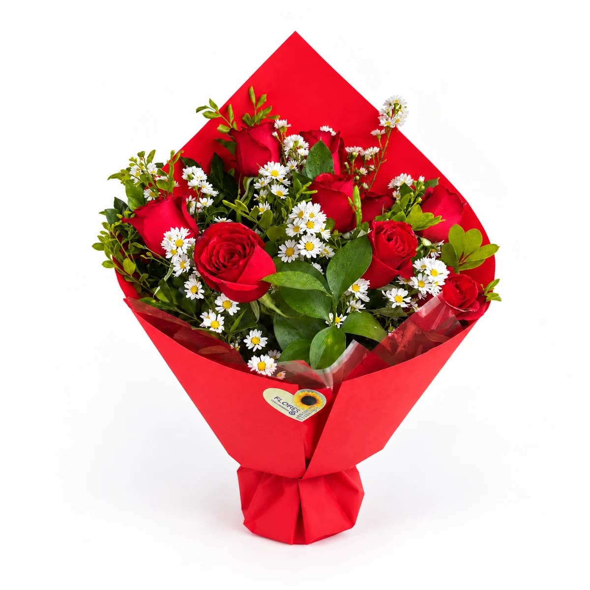 Buque de 6 Rosas Nacionais - Vermelhas ou Coloridas